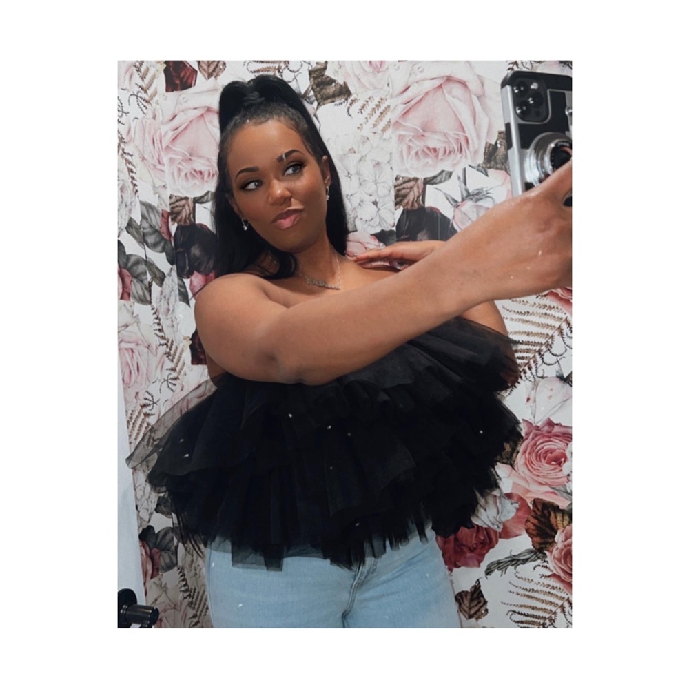 Kikirikki tulle top in black! Beautiful top! Such a showstopper!